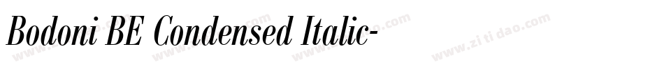 Bodoni BE Condensed Italic字体转换